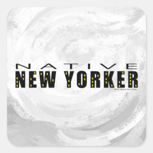 Adesivo Quadrado Native New Yorker black