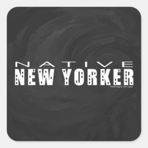 Adesivo Quadrado Native New Yorker black