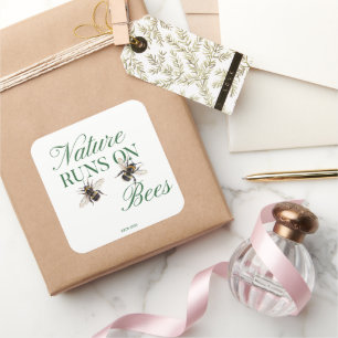 Adesivo Quadrado Nature EcoFriendly Funciona Com Abelhas para fã de