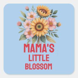 Adesivo Quadrado Nature-Inspired Colorful Sunflower Nursery