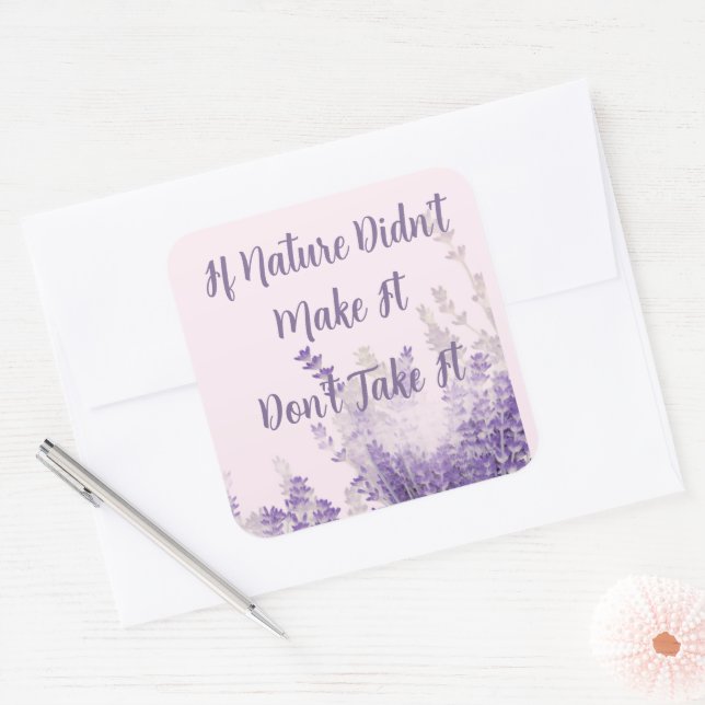 Adesivo Quadrado Nature Sticker (Envelope)