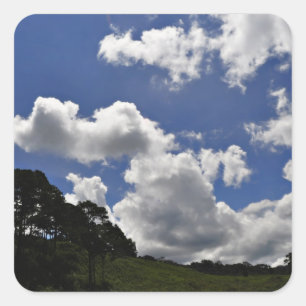 Adesivo Quadrado Natureza da Paisagem do Céu das Nuvens