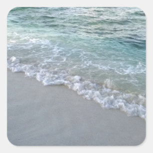 Adesivo Quadrado Natureza do Vazio de Modelo de Ondas do Mar Maldiv
