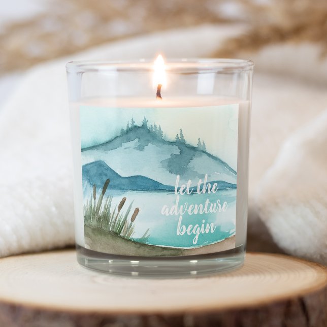 Adesivo Quadrado Natureza Moderna Da Aquarela O Vamos Da Aventura C (Criador carregado)