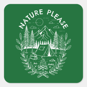 Adesivo Quadrado Natureza Por Favor