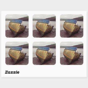 Adesivo Quadrado Naufrágio do barco