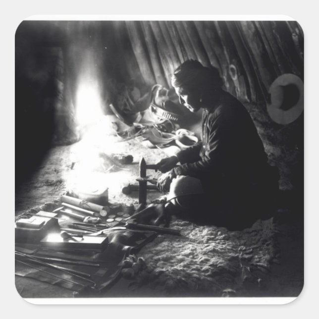 Adesivo Quadrado Navaho silversmith, c.1915 (Frente)
