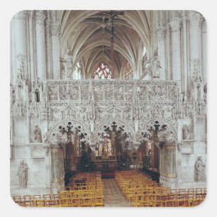 Adesivo Quadrado Nave e interior de Eglise