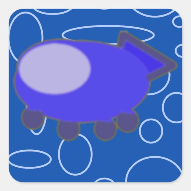 Adesivo Quadrado Nave Espacial (Frente)