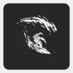 Adesivo Quadrado Navegação no Astronauta Espacial