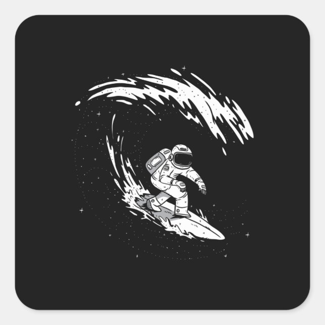 Adesivo Quadrado Navegação no Astronauta Espacial (Frente)