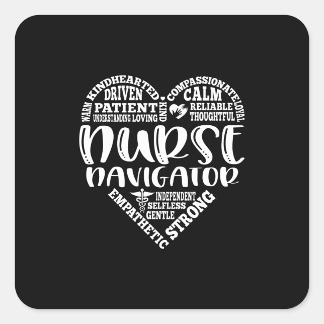 Adesivo Quadrado Navegador de enfermeiras, apreciação de enfermeira (Frente)