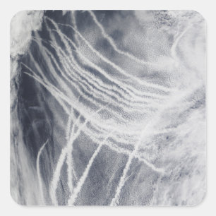 Adesivo Quadrado Navio atravessa o oceano Pacífico norte