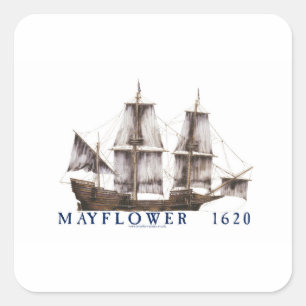 Adesivo Quadrado navio de 9 mayflower