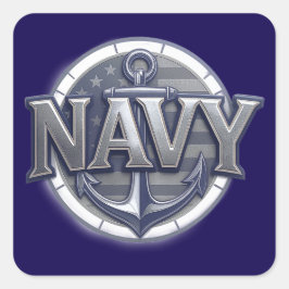 Adesivo Quadrado Navy USN Veteran