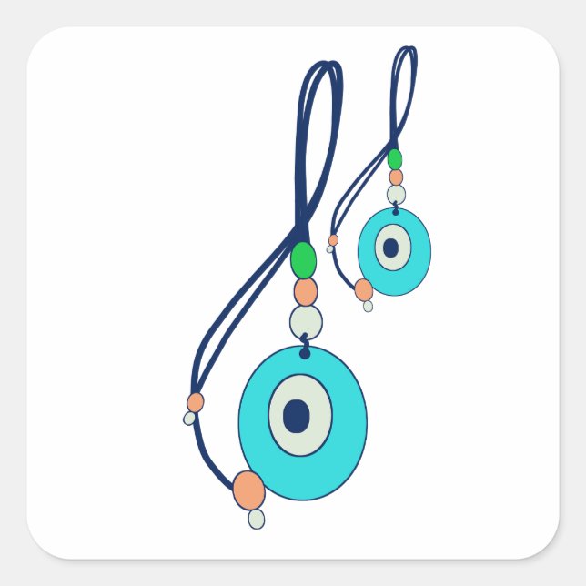 Adesivo Quadrado Nazar-Amulett  (Frente)