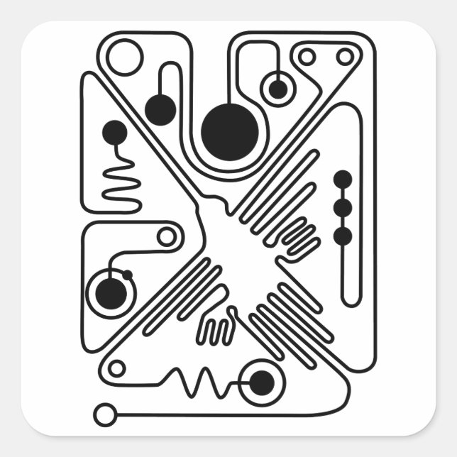 Adesivo Quadrado Nazca Hummingbird (Frente)