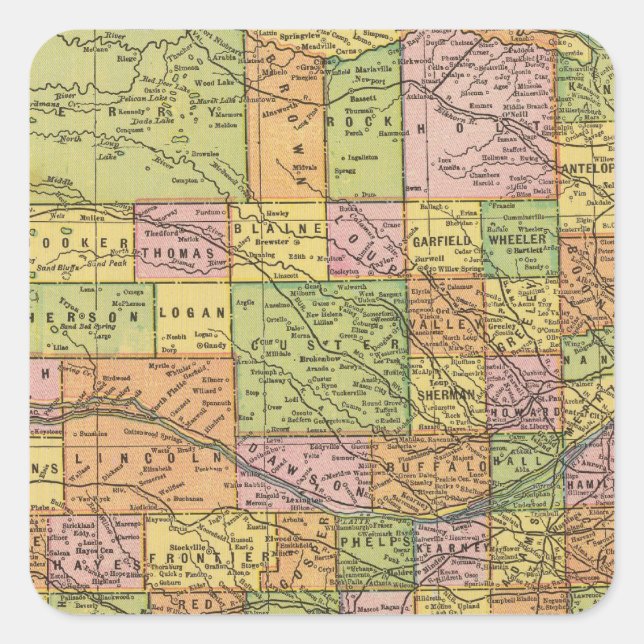 Adesivo Quadrado Nebraska 2 (Frente)