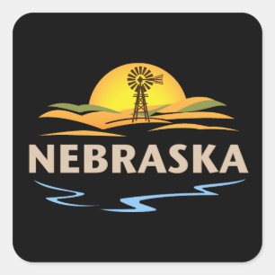Adesivo Quadrado Nebraska Estados Unidos da América