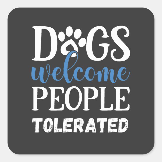 Adesivo Quadrado Necessidades De Exercício De Cães (Frente)