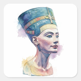 Adesivo Quadrado Nefertiti Majesttic Premker Watercolor