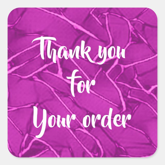 Adesivo Quadrado Negócio de padrões rachados roxos (Frente)