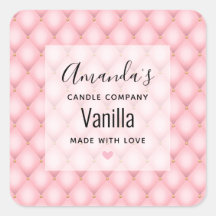 Negócio de velas de padrão de diamante com colante