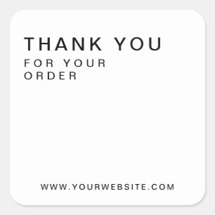Adesivo Quadrado Negócios Personalizados Modernos Obrigado