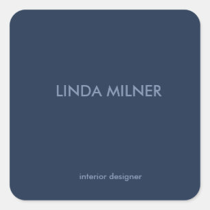 Adesivo Quadrado Negócios simples e mínimos azuis