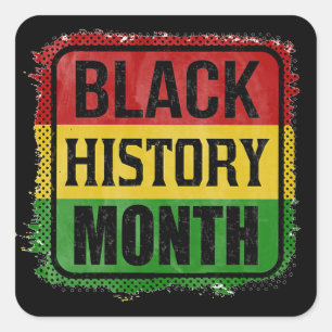Adesivo Quadrado Negra História Mês Cores de Bandeiras Africanas