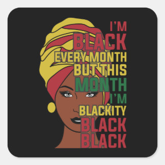 Adesivo Quadrado Negra História Mês Mulher Negra Afro