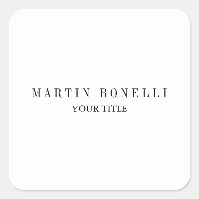 Adesivo Quadrado Negra profissional fina, preto e branco (Frente)