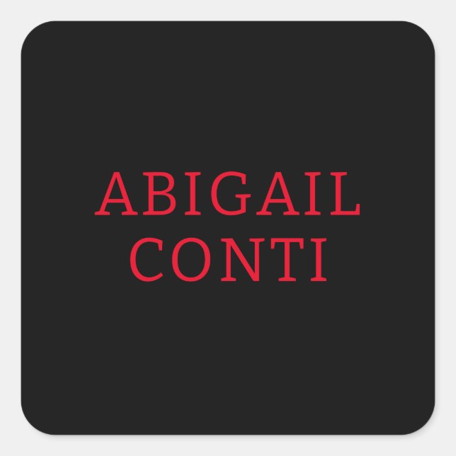 Adesivo Quadrado Negra vermelha-vermelha minimalista profissional (Frente)