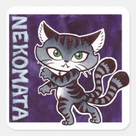 Adesivo Quadrado Nekomata Sticker