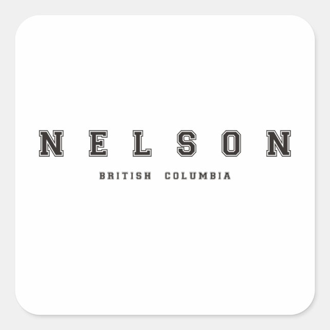 Adesivo Quadrado Nelson British Columbia (Frente)
