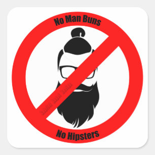 Adesivo Quadrado Nenhum Homem Não Faz Hipsteres