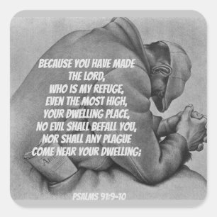 Adesivo Quadrado Nenhum Mau deve cair em você