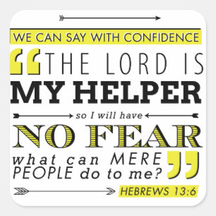 Adesivo Quadrado Nenhum medo