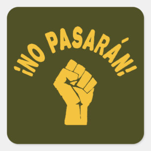 Adesivo Quadrado Nenhum Pasaran - não passarão