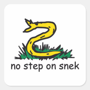 Adesivo Quadrado Nenhum passo no meme da snek Gadsden SnekRight ama