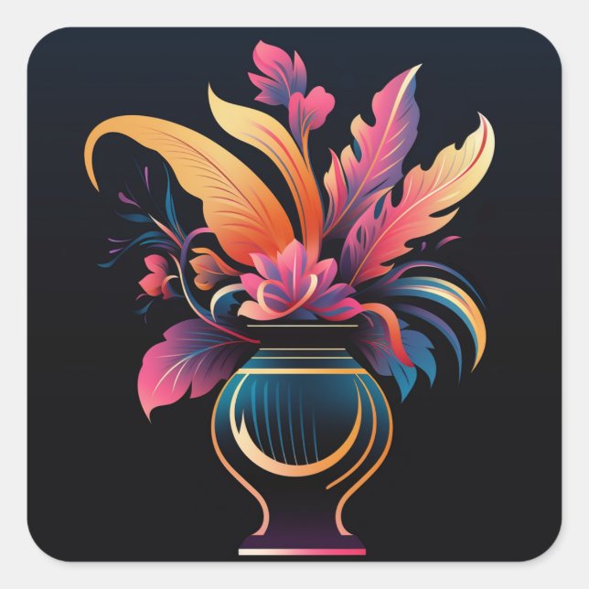 ADESIVO QUADRADO NEO VASE 1 (Frente)