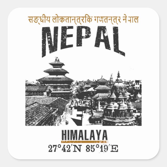 Adesivo Quadrado Nepal (Frente)