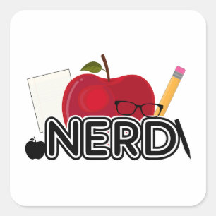 Adesivo Quadrado Nerd - Logotipo