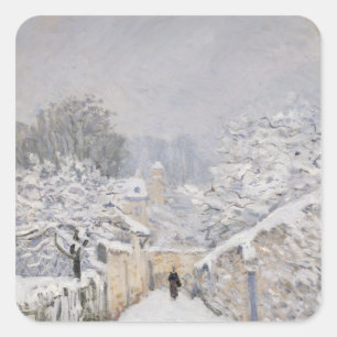 Adesivo Quadrado Neve em Louveciennes, 1878