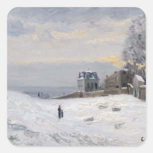 Adesivo Quadrado Neve em Montmartre, 1869