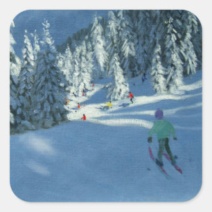 Adesivo Quadrado Neve fresca Morzine France