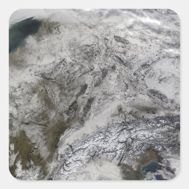 Adesivo Quadrado Neve na Europa (Frente)