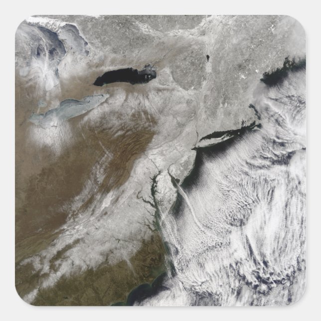Adesivo Quadrado Neve no nordeste dos Estados Unidos (Frente)