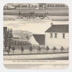 Adesivo Quadrado Nevis, residências verdes, fazendas