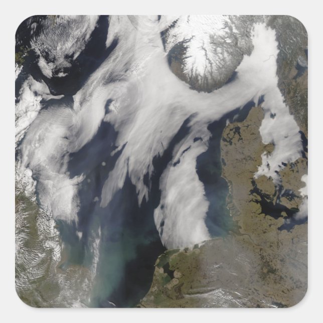 Adesivo Quadrado Nevoeiro no mar do Norte (Frente)